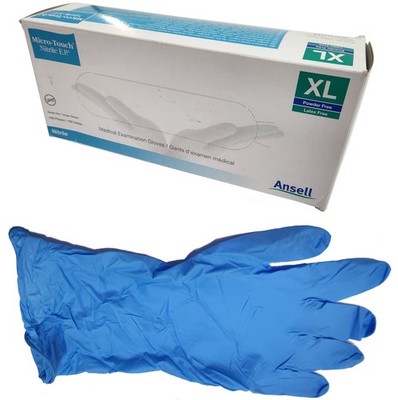 Box of 100x Ansell 2RXZ6 Micro-Touch Nitrile E.P XL Gloves ~ Powder & Latex Free