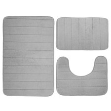 Bathroom Rugs Sets 3 Piece, Memory Foam Bath Mat Sets for Bathroom, Non Slip