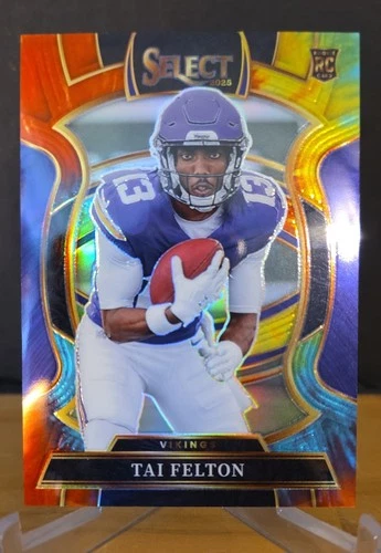 2025 Panini Select - Concourse Tai Felton #64 Tie-Dye Prizm /25 (RC)