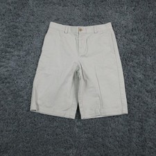 Vineyard Vines Shorts Boys 16 Beige Chino Twill Flat Front Casual Knee 28x10.5