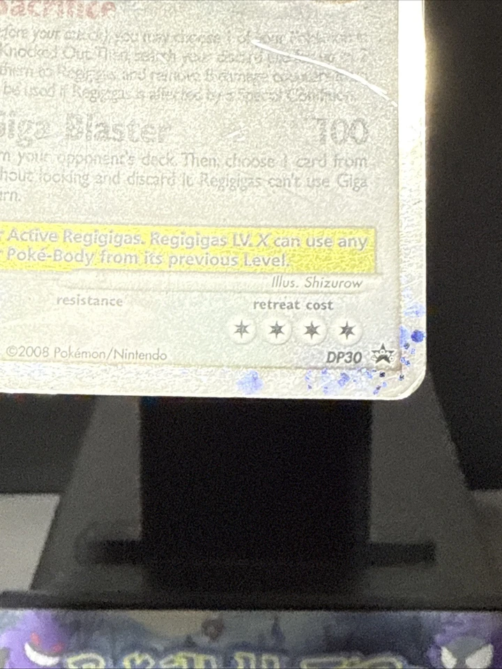 Pokemon Card Regigigas LV. X DP30 Black Star Promo Diamond & Pearl Played - Image 4 of 4