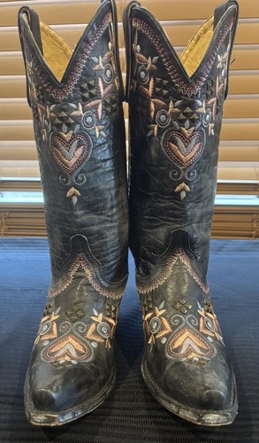 Yippee Ki Yay by Old Gringo women’s cowboy boots, size 7½ B. Dark leather
