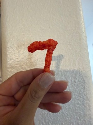 cheeto shaped like seven 7