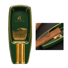 Galiner Posacenere Portasigari in Ceramica Portatile Verde 1 Slot Casa Posacenere
