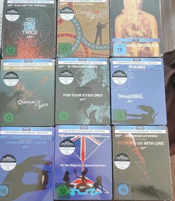James Bond Steelbooks Blu Ray