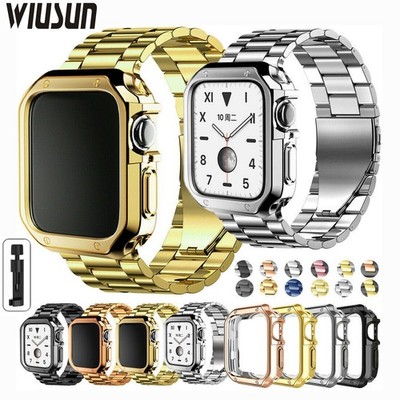 Stainless Steel Band + Case for Apple Watch 11 10 9 8 7 6 5 iWatch 38-46mm Strap
