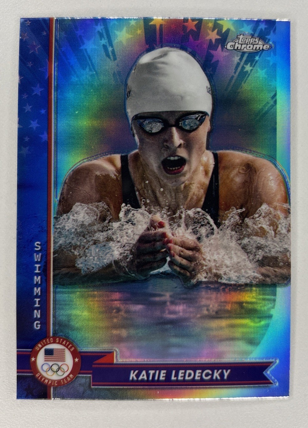 2024 Topps Chrome US Olympics & Paralympic Hopefuls #1 Katie Ledecky Refractor