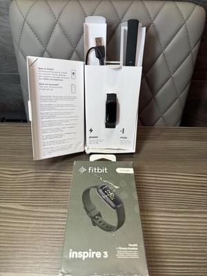 Brille Fitbit Inspire 3 Aktivitätstracker schwarz mit extra Riemen UVP 85£