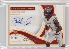 2023 Panini Immaculate Collegiate Introductions Gold /10 Rakim Jarrett Auto 10k8