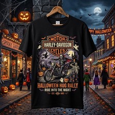 Funny Halloween Harley Motorcycle Davidson #5, iconic character, T-Shirt S-5XL