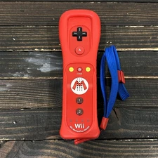 Red Mario Nintendo Wii Motion Plus Remote (RVL-036) - Controller- Tested