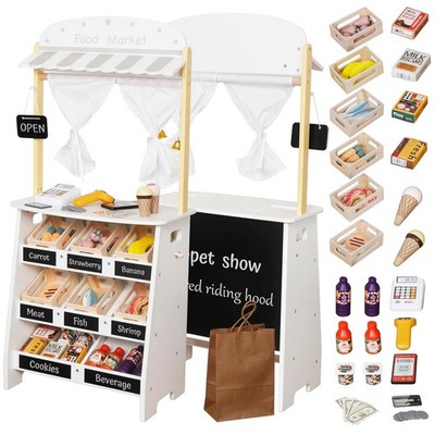 Touch Us Kids Grocery Store Playset Pretend Play Wooden