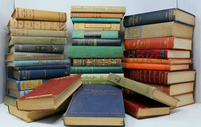 Lot of 10 Vintage Old Rare Antique Hardcover Books - Mixed Color - Random