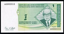 BOSNIEN - HERZEGOWINA - 1 CABRIO MARKA ND (1998) UNC P 60