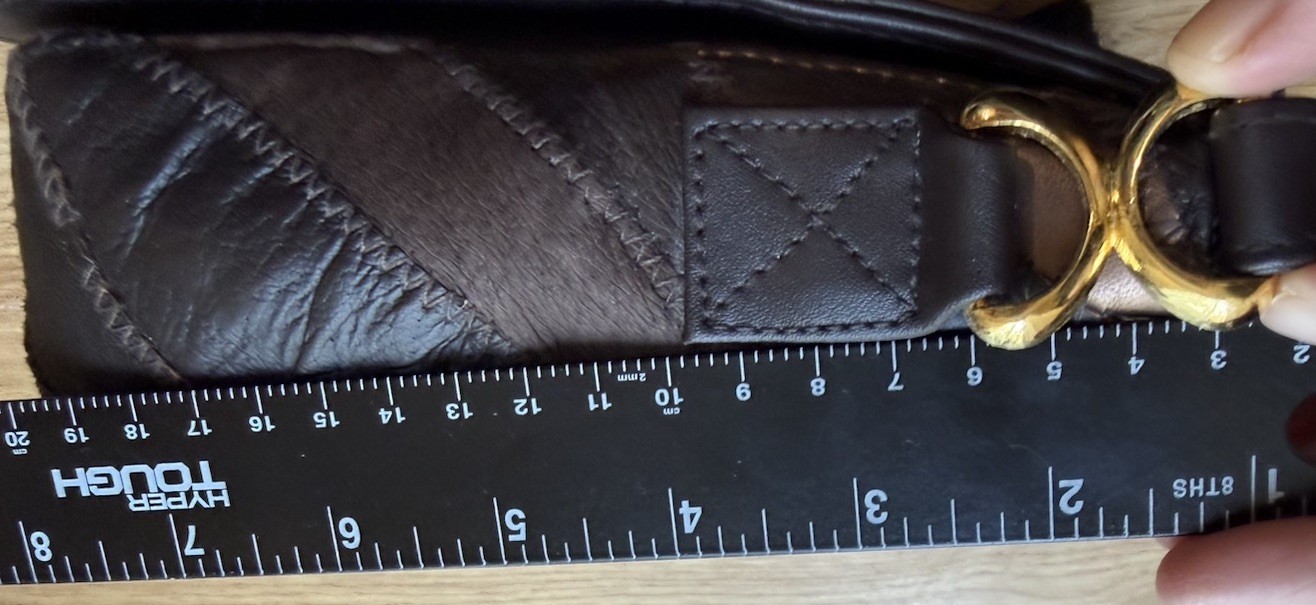 Genuine Leather Patchwork Boho Crossbody Bag Brow… - image 20