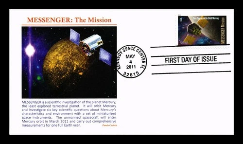 US COVER MESSENGER MISSION FIRST SPACECRAFT TO ORBIT MERCURY FDC PANDA CACHET