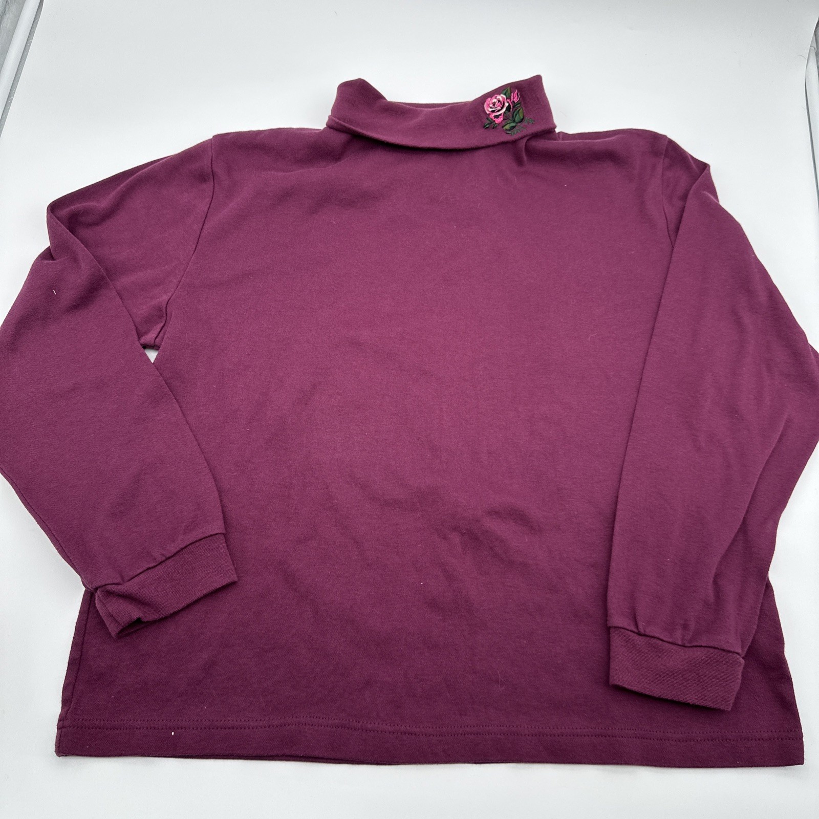 VTG Single Stitch Basic Editions Turtle Neck Shir… - image 1