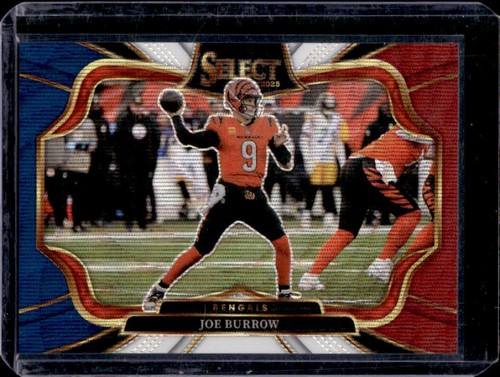 2025 Panini Select Joe Burrow Field Level Tri-Color Prizm #/99 Bengals