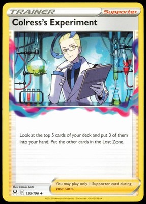 Colress's Experiment 155/196 Uncommon Lost Origin NM Pokemon LOR