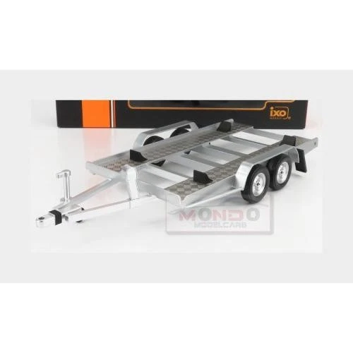 1:18 IXO Carrello Trasporto Auto Car Transporter Trailer Silver Wheels TRL005-18 - Immagine 2 di 2