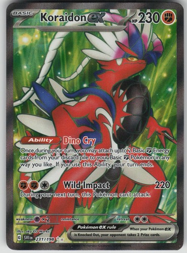 Pokemon TCG Koraidon ex Ultra Rare SV01: Scarlet & Violet Base Set 231/198