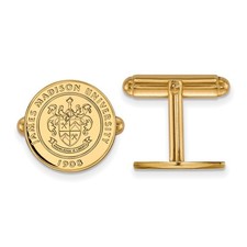 14k Yellow Gold James Madison University Crest Cuff Links