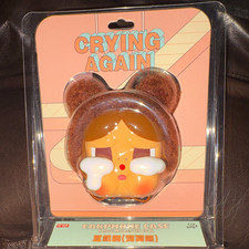 POP MART CRYBABY Crying Again Brown Earphone Case Soft Zipper Pouch