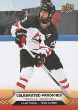 2025-26 UD Tim Hortons Team Canada Celebrated Prodigies Adam Fantilli #CP-12