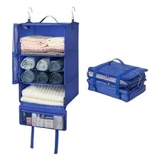 Hanging Packing Cubes for Travel, Large Portable Hanging Suitcase Organizer, ...