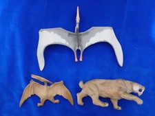 Lot Of 3 Vintage Carnegie Safari Dinosaur Toy Figures Smilodon Pteranodon