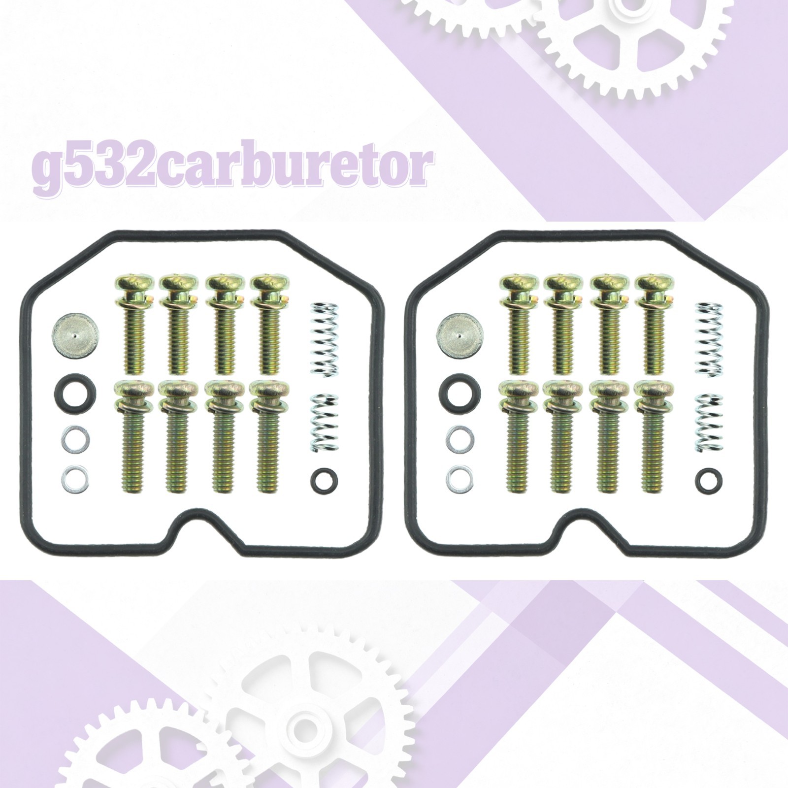 2PCS Kawasaki KLR250 Carburetor repair kit diaphragm Float 2005-1985-US STOCK