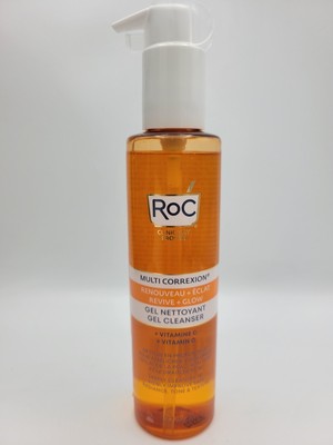 RoC Multi Correxion Revive + Glow Gel Cleanser + Vit C 6 fl oz/ 177 ml NEW