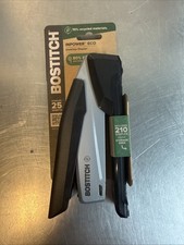 Bostitch inPower Eco Recycled Full Strip Stapler One Finger 25 Sheet Gray Desk