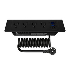 JACEPFY PD65W Recessed Power Strip Furniture Drawer Outlet Flush Mount Power Str