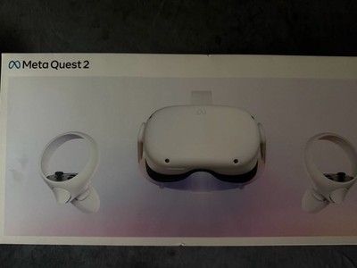 Meta Quest 2 eigenständiges VR-Headset mit 2 Controllern, Weiß 128GB