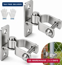 2-Pack Heavy Duty Wall Mount Gate Hinges for Chain Link Fence, 1-3/8" OD Pipe Fa