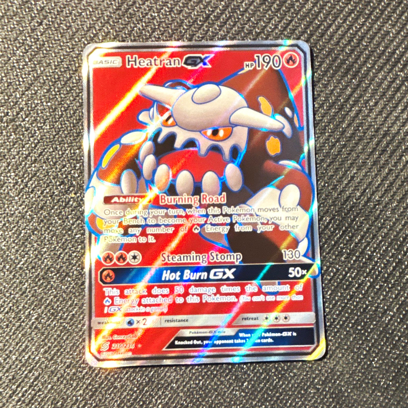 Heatran GX 216/236 - SM Unified Minds Ultra Rare Full Art Holo English