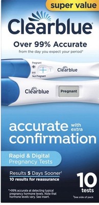  10 Pack Clearblue Early Pregnancy Test Early & Digital