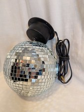 Vintage Disco/Mirror Ball 8" Mirrored Motorized Radio Shack Hanging DJ Bar Fun