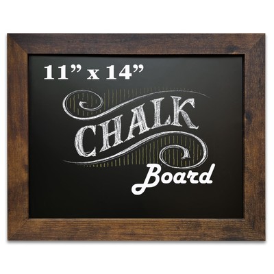 Magnetic Chalkboard - 11 x 14 in, Rustic Frame - Easy-to-Erase, Stain-Resista...