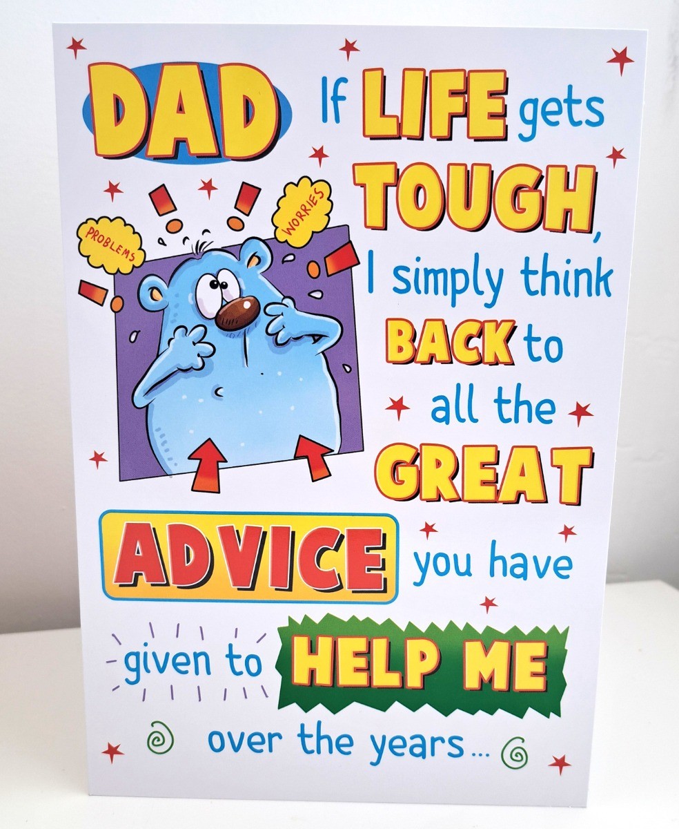 Dad Father's Day Card. Humour Design. 23x15cm