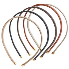 5PCS Thin Leather Headbands, Solid Simple Color Skinny Headband, Decorative H...