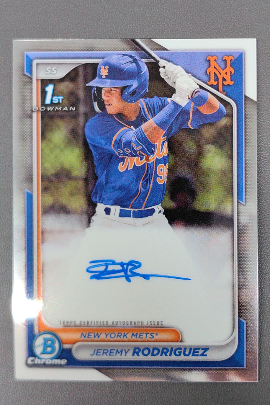 2024 Topps Chrome 1st Bowman Jeremy Rodriguez Auto #CPA-JRZ Mets