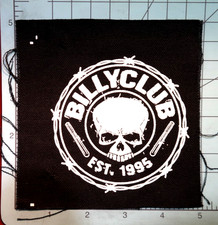 BILLYCLUB vintage 90's punk band logo patch, UK Subs, Expoited, punk, skate