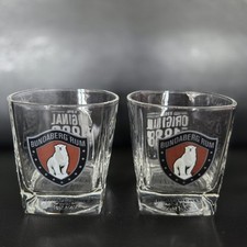 2x Bundaberg Rum 250ml Square Barware Glass - Etched With The Original Est. 1888