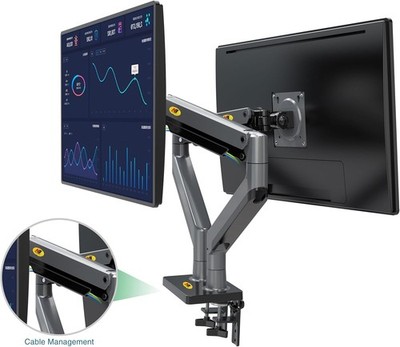 NB North Bayou Dual Monitor Arm Ultra Wide Full Motion Swivel Monitor Mount for