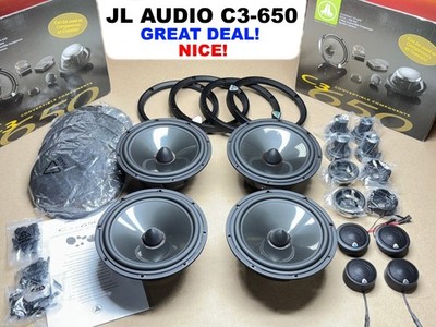 JL AUDIO EVOLUTION C3-650 6.5 MID-RANGE WOOFERS + TWEETERS  .... NICE SEE INFO!