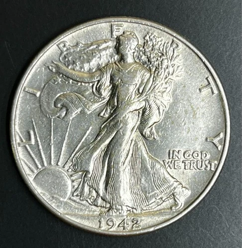 1942 Liberty Walking Silver Half Dollar, XF+