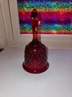 Beautiful Vintage Fenton Ruby Red Hobnail Bell 5 3/4" Tall EUC Collectors