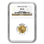 1998 1/10 oz American Gold Eagle MS-69 NGC
